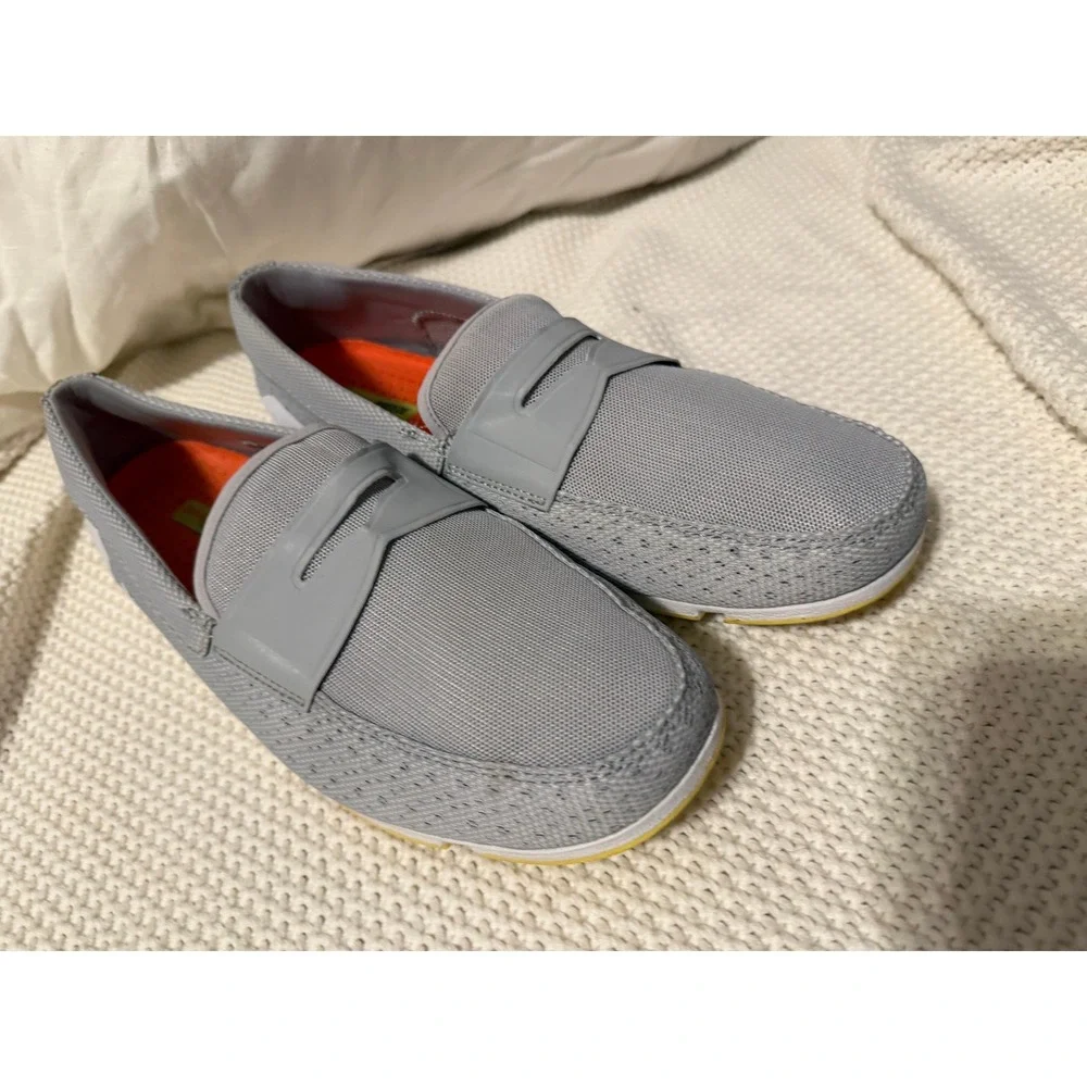 Swims Breeze Penny Loafer Mens Grey Mesh Slip On Boat Shoes 21243-597 Size 11